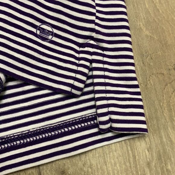 Mens Peter Millar Golf Polo Striped Performance Shirt - Picture 6 of 7